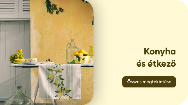 Konyhai és étkező termékek kategóriájának bemutatása, inspiráció nyújtása és a kínálat felfedezésére, megtekintésére ösztönzés.