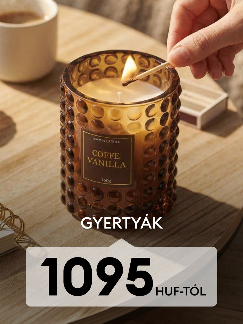 Kellemes illatú dekoratív gyertyák otthonos hangulat megteremtéséhez, kedvező ártól elérhetők.