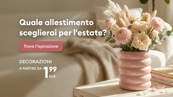 Invito a trovare ispirazione per l’allestimento estivo della casa, promuovendo decorazioni per interni come idee stagionali e offerte accessibili.