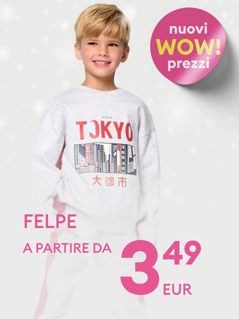 Felpa per bambini con stampa 