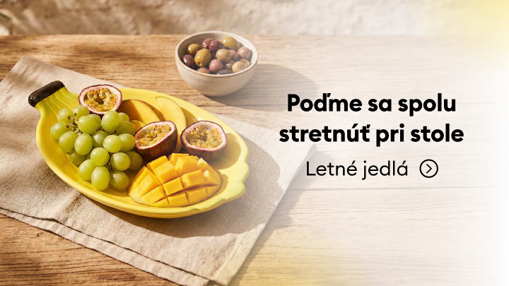 Inšpirácia na letné jedlá a spoločné stolovanie, podporujúca stretnutie a zdieľanie jedla pri stole.