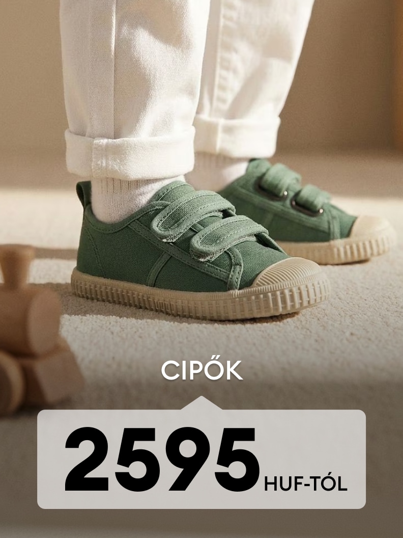 Gyerek vászoncipő tépőzáras kialakítással kedvező áron
