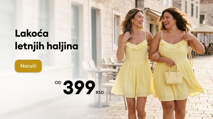 Promocija laganih letnjih haljina za svakodnevne i elegantne prilike po pristupačnoj ceni.