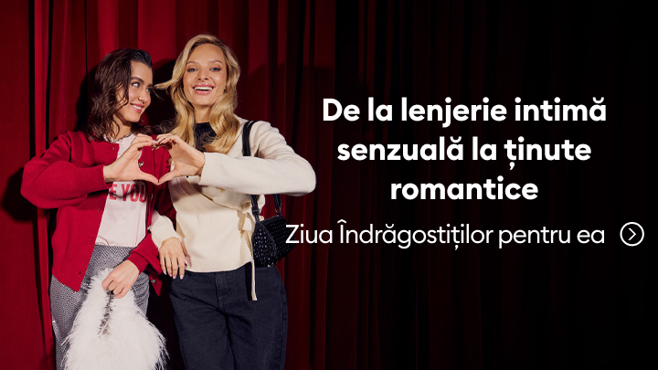 De la lenjerie intimă senzuală la ținute romantice. Descoperă sugestii potrivite pentru Ziua Îndrăgostiților, dedicate ei. O invitație pentru celebrarea iubirii și a stilului personal, cu detalii care inspiră eleganță și rafinament în momente speciale.