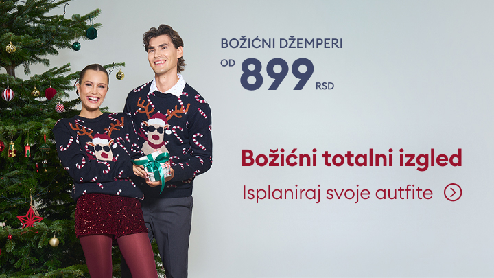 Božićni džemperi dostupni već od 899 RSD. Poruka 