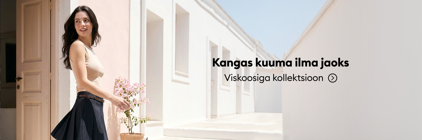 Naisterõivaste viskoosikollektsioon kuuma ilma jaoks igapäevaseks kandmiseks ja suviseks stiiliks