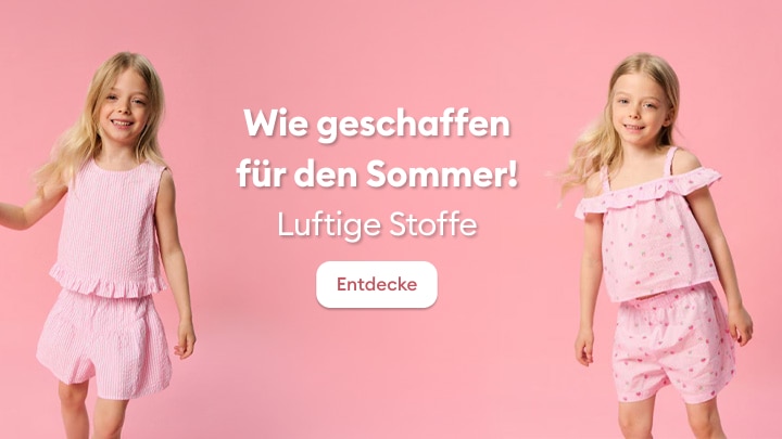 Sommerliche Kinderkleidung aus luftigen Stoffen für warme Tage entdecken