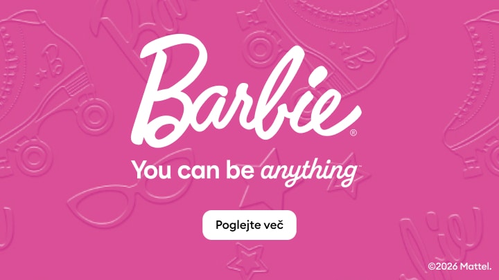 Promocija kolekcije Barbie z navdihujočim sporočilom in povezavo za ogled ponudbe