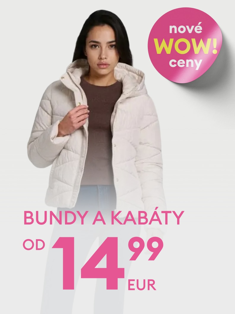 BUNDY A KABÁTY od 14,99 EUR. Výhodné ceny teplého zimného oblečenia. Akcia s označením WOW ponúka štýlové modely na chladné dni. Skvelá príležitosť doplniť šatník za dostupné ceny.