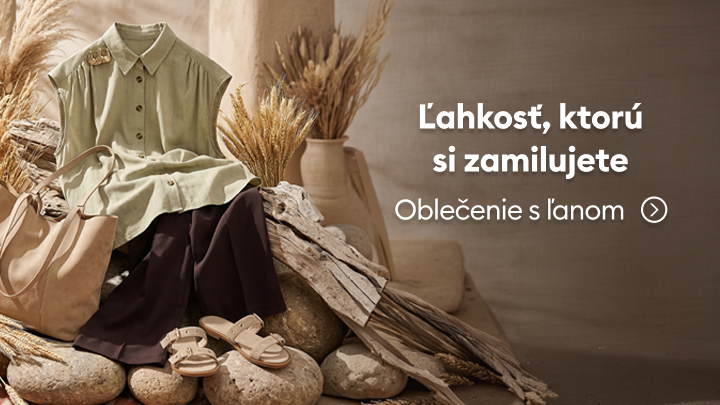 Propagácia kolekcie oblečenia s ľanom zdôrazňujúca ľahkosť, pohodlie a prirodzený pocit nosenia na teplé dni.