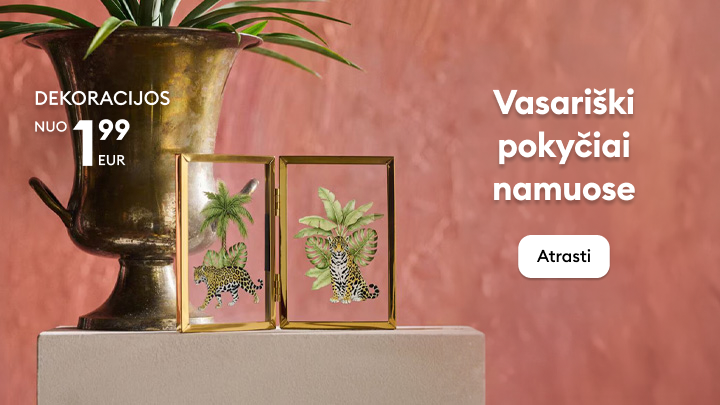 Skatina atnaujinti namų interjerą vasarai, pristatant dekoracijų pasiūlymus ir kviečiant peržiūrėti asortimentą.
