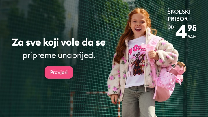Promocija školskog pribora i dječije odjeće za povratak u školu uz povoljne cijene.