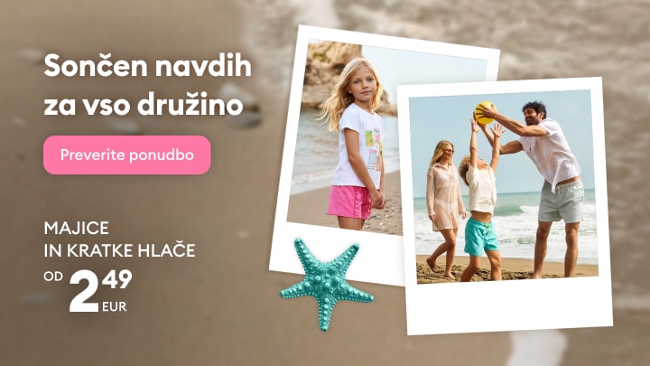 Promocijski oglas Sinsay, ki spodbuja pripravo in pakiranje za mestni oddih ali tropske počitnice.
