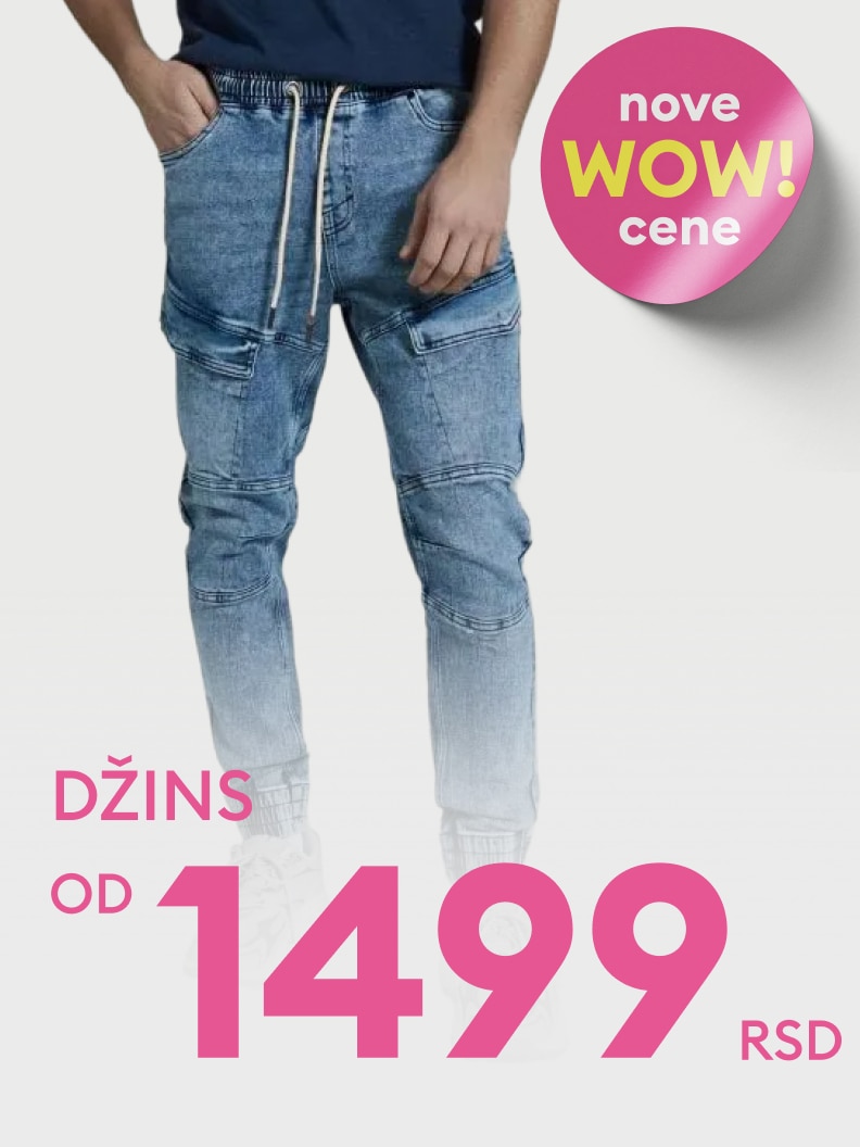 Džins pantalone na akciji po ceni od 1499 RSD. Specijalna ponuda sa novim WOW cenama.