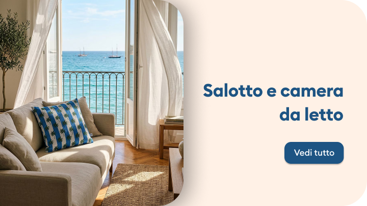 Ispirazione per arredare salotto e camera da letto con stile rilassante e luminoso, pensata per invitare a esplorare la collezione di arredi per la casa.