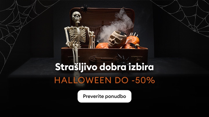 Promocijska ponudba za noč čarovnic z izdelki in dekoracijo do 50 % popusta