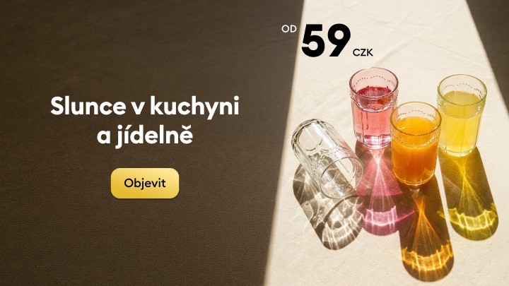 Akce na sklenice do kuchyně a jídelny za zvýhodněnou cenu od 59 CZK