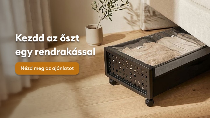 Ruhatároló doboz az őszi rendszerezéshez és helytakarékos tároláshoz az otthonban