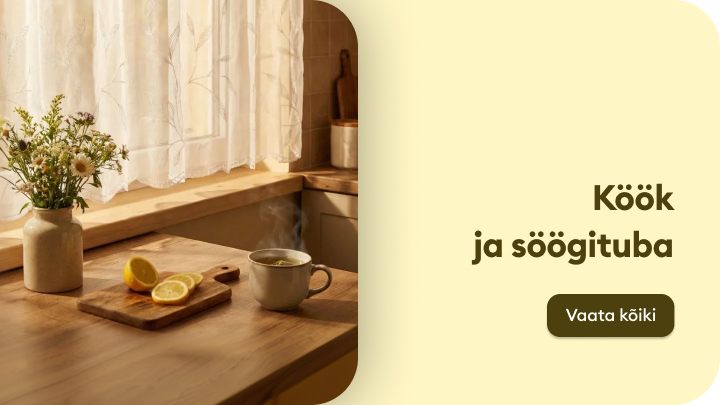 Suunab kasutaja köögi ja söögitoa toodete ning sisustusinspiratsiooni sirvimisele.