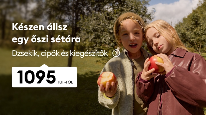 Őszi gyerekdzsekik, cipők és kiegészítők ajánlata kedvező ártól indulva szabadtéri viselethez és sétákhoz