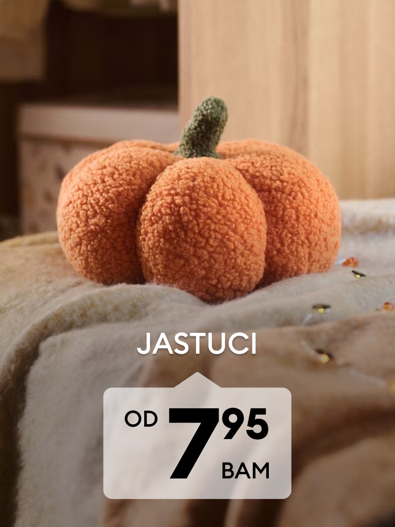 Dekorativni jastuci u obliku bundeve za uređenje doma i sezonsku jesensku dekoraciju po promotivnoj cijeni.