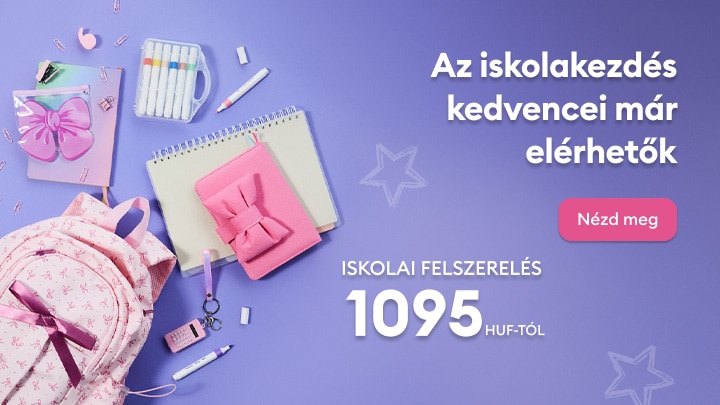 Iskolakezdési felszerelések és kiegészítők ajánlata diákok számára, kedvező ártól elérhető termékekkel