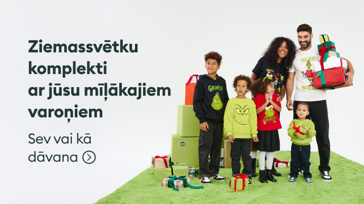 Ziemassvētku komplekti ar jūsu iecienītākajiem varoņiem. Šeit redzami svētku atribūti un dāvanu kastes, kas var kļūt par ideālu piedāvājumu dāvanām vai svētku noskaņas radīšanai. Sev vai kā dāvana – izvēlies un iepriecini! banner