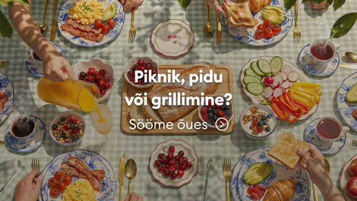 Kutse nautida õues söömist, pakkudes ideid piknikuks, peoks või grillimiseks ning julgustades veetma aega koos toidu ja seltskonnaga outdoors.