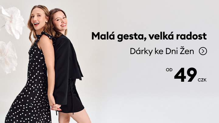 Malá gesta přináší velkou radost. Nabídka drobných dárků ke Dni žen již od 49 CZK. Odkaz na speciální kolekci připravenou k této příležitosti.