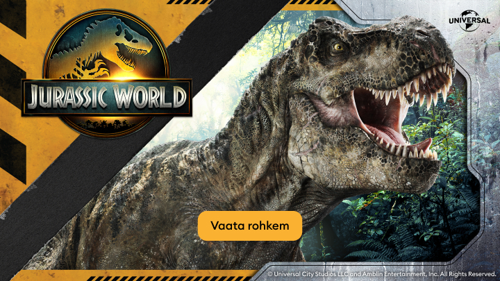 Jurassic Worldi kampaaniapilt, mis tutvustab filmi maailma ja kutsub kasutajat uurima seotud sisu.