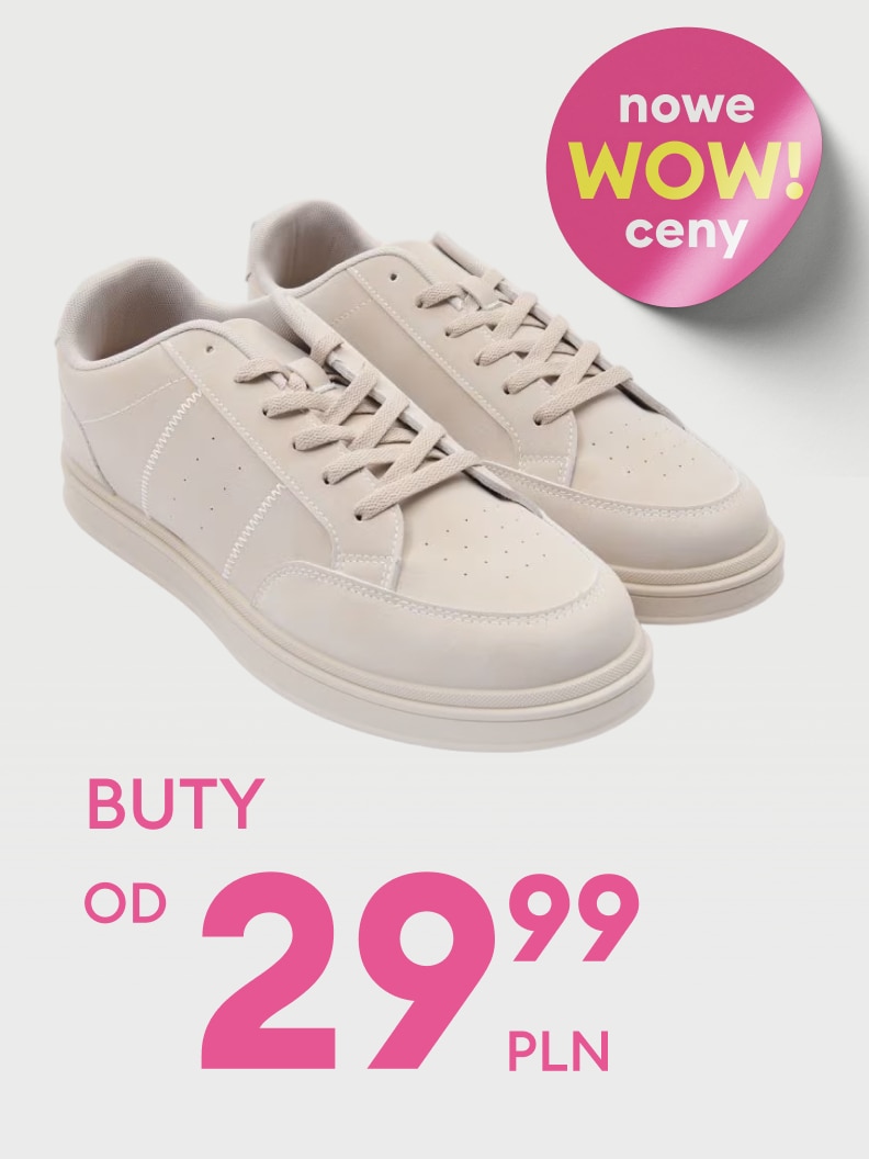 Promocja obuwia – oferta sprzedaży sneakersów w atrakcyjnej cenie, zachęcająca do zakupu.