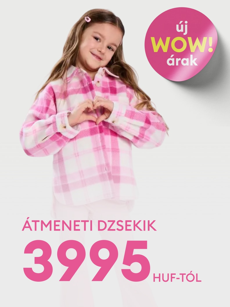 Gyermekeknek szánt átmeneti dzsekik népszerűsítése kedvezményes ajánlattal, az aktuális kollekció bemutatására és vásárlás ösztönzésére.