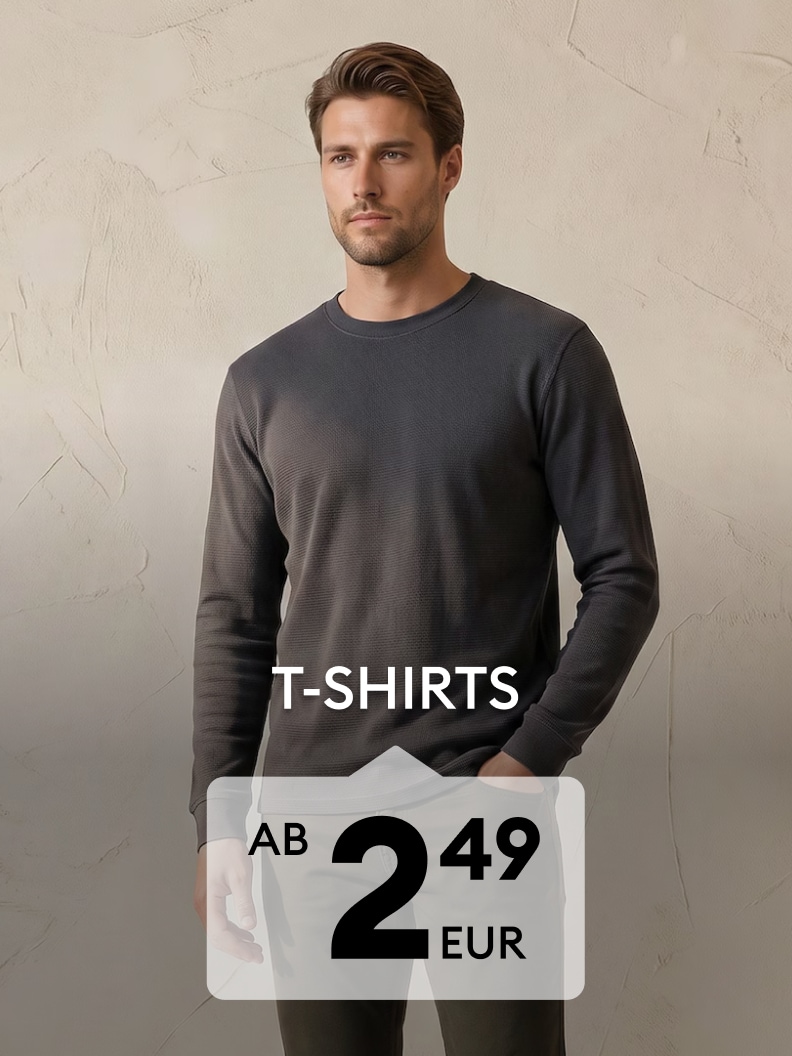 Herren-T-Shirts für den Alltag und Freizeit, erhältlich ab 2,49 EUR