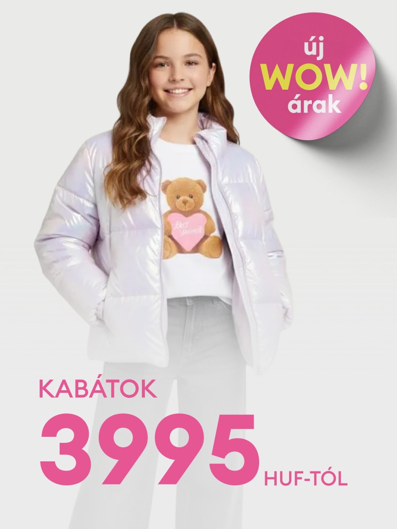 Új akciós árakon elérhetők kabátok már 3995 forinttól.