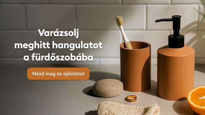 Hozd létre a fürdőszobádban az otthonosság érzetét hangulatos kiegészítőkkel. Fedezd fel ajánlatainkat és alakítsd át a belső teret a személyes igényeid szerint. Kattints a "Nézd meg az ajánlatot" gombra, hogy többet megtudj az elérhető termékekről.