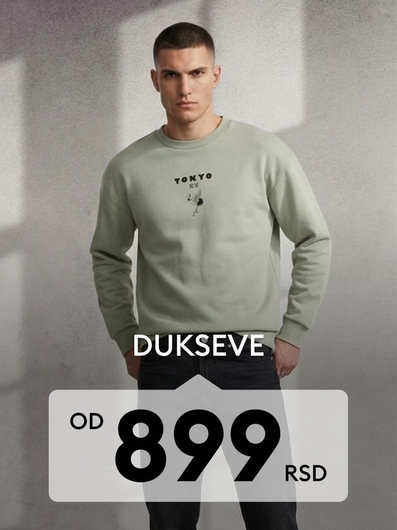 Muška dukserica sa dugim rukavima dostupna po ceni od 899 RSD