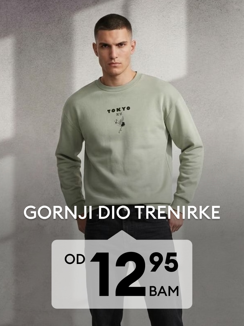Muški gornji dio trenerke za svakodnevno nošenje po promotivnoj cijeni od 12,95 BAM.