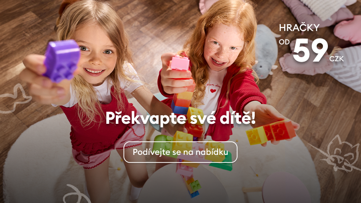 Propagace výhodné nabídky hraček pro děti, má motivovat rodiče k prohlédnutí sortimentu a nákupu.
