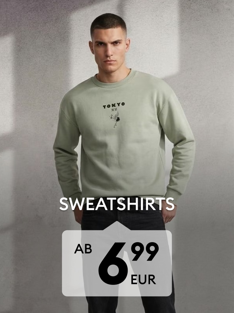 Herren-Sweatshirts für den Alltag und Freizeitlooks ab 6,99 EUR￼