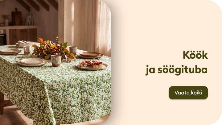 Köögi ja söögitoa sisustuse ning lauakatete valik hubaseks einestamiseks ja kodu kaunistamiseks