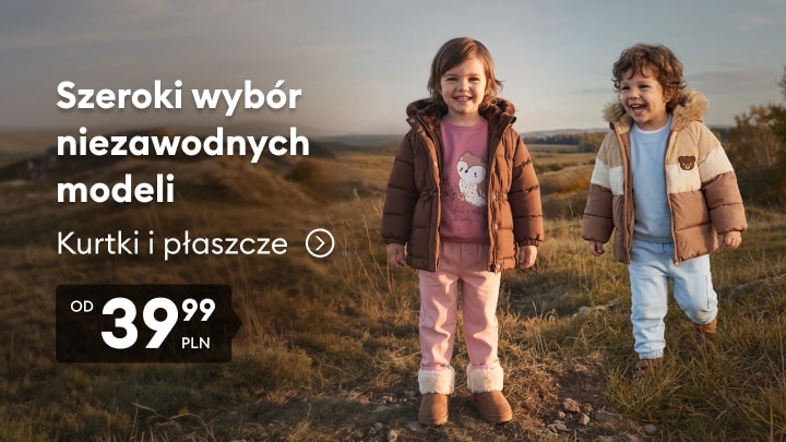 Promocja na kurtki i płaszcze dziecięce w różnych modelach dostępne od 39,99 PLN