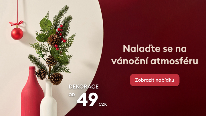 Dekorace pro vytvoření vánoční atmosféry za ceny od 49 CZK. Ozdoby přinášejí radostné sváteční kouzlo. Klikněte na 