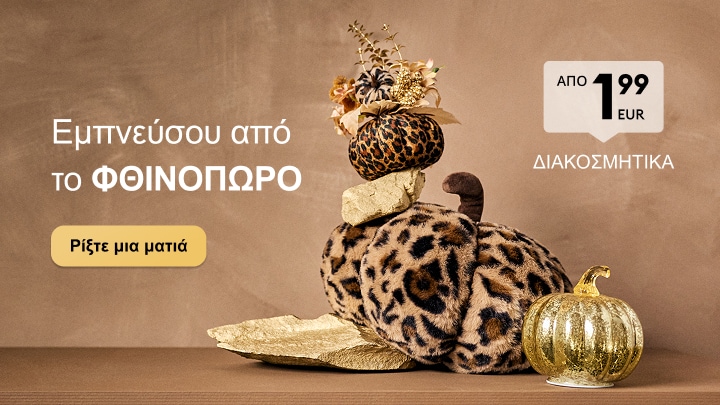Φθινοπωρινά διακοσμητικά για εποχική διακόσμηση σπιτιού με κολοκύθες και φυσικά στοιχεία σε προσιτή τιμή