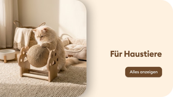 Katzenzubehör und gemütliche Produkte für Haustiere im Wohnbereich