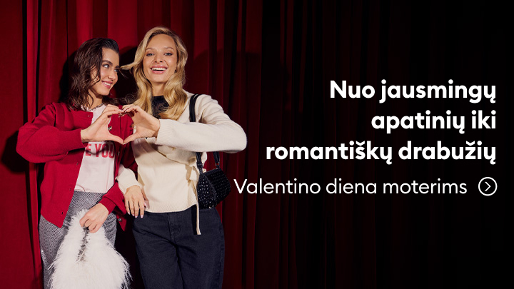 Nuo jausmingų apatinių iki romantiškų drabužių. Valentino diena moterims – atraskite ypatingus pasiūlymus ir stilius šventei, kuri skirta meilės ir elegancijos švytėjimui. Tekstas kviečia moteris švęsti šią dieną su išskirtiniais drabužiais.