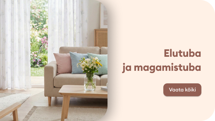 Elutoa ja magamistoa sisustuse valiku tutvustus, mis julgustab avastama tooteid ja leidma inspiratsiooni mugava ning hubase kodu loomiseks