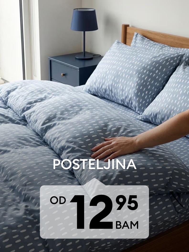 Posteljina s jastučnicama i poplunom za udoban i moderan izgled spavaće sobe po cijeni od 12,95 BAM