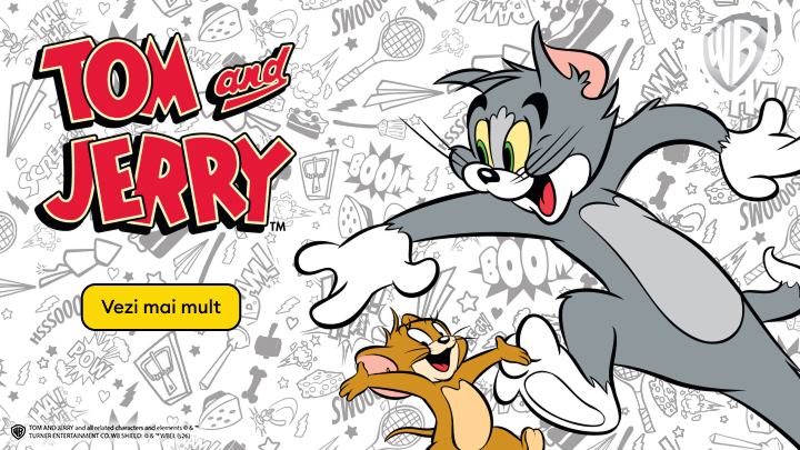 Tom și Jerry sunt prinși într-o urmărire amuzantă. Jerry râde în timp ce scapă din ghearele lui Tom, care încearcă fără succes să-l prindă. Este o scenă plină de energie, tipică aventurilor comice ale celor două personaje populare.
