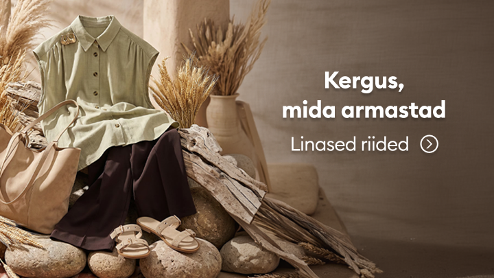 Reklaam kutsub tutvuma linaste riietega, rõhutades kergust ja mugavust igapäevaseks kandmiseks.