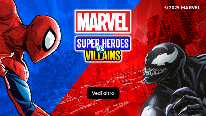 Spider-Man contro Venom. La sfida tra supereroi e cattivi dell'universo Marvel continua, con battaglie epiche e personaggi leggendari. Scopri chi dominerà in questa lotta senza tempo. Marvel Super Heroes vs Villains, un'esperienza imperdibile per gli amanti del mondo Marvel. banner